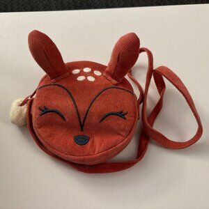 Cute Girls Bunny Rabbit Pink Corduroy Purse BV1